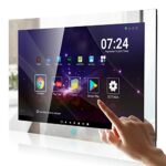 Haocrown 22 Inch Touchscreen Bathroom TV Waterproof Smart Mirror Android 11 Television, Full HD 1080P Built-in 5G/2.4G Wi-Fi Bluetooth Freeview S
