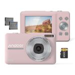 Andoer Digital Camera with 2pcs Rechargeable Batteries 32GB Memory Card 1080P 44M HD 16X Digital Zoom Anti-shake Auto Focus 2.5 IPS Screen Smile