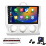 Android Car Stereo for Ford Focus Exi MT 2 3 Mk2/Mk3 2004-2011 with Apple Carplay, 9 Inch Touch Screen Car Radio with GPS Navigation Bluetooth FM