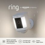 Ring Spotlight Cam Plus Battery by Amazon | Wireless outdoor Security Camera 1080p HD Video, Two-Way Talk, LED Spotlights, Siren, alternative to