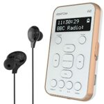 AZATOM A2 DAB/DAB+ Portable Digital Radio, Sports model, Pocket size, Rechargeable battery with 24hr playtime, Earphone, 40 Station Presets, Cloc