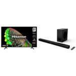 Hisense 58A6BGTUK (58 Inch) 4K UHD Smart TV, with Dolby Vision HDR, DTS Virtual X +, Freeview Play and Alexa Built-in HS218 2.1ch Sound Bar with