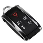 kuyuansu 5 Buttons Car Remote Smart Keyless Fob Case Shell w/Uncut Key Blade For Jaguar XF XK XKR 2007 2008 2009 2010 2012 X-Type S-Type