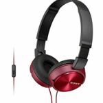 Sony MDR-ZX310AP Foldable Headphones with Smartphone Mic and Control - Metallic Red