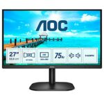AOC 27B2AM - 27 inch FHD Widescreen Monitor, 4ms, VA Frameless Design, LowBlue Mode, Flicker free, Speakers (1920 x 1080 @ 75Hz, HDMI 1.4 x 1, VG