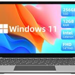 jumper Windows 11 Laptop,12GB RAM 256GB SSD Laptops,14 Inch 1920x1080 Pixels Ultrabook,Intel Celeron J4105 Processor Computer（up to 2.5ghz）,Lapto