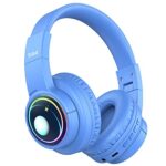 Tribit Kids Bluetooth Headphones with RGB Lights, Starlet02 Safe Sound Tech+ 85dBA Volume Limited, 54H Playtime & HiFi Stereo, Built-in Mic, Over