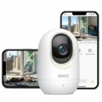 GNCC Indoor Camera, Security Camera, 1080P Camera House Security, WiFi Camera, Motion/Sound Detection, 2-Way Audio, Night Vision, APP Control, Re
