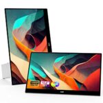 ESR Portable Kickstand Monitor for Laptops, Ultra-Slim 15.6 Inch 1080P External Monitor with Adjustable Angle, Travel Monitor, Landscape and Port