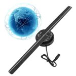 Upgrade 3D Hologram Advertising Display Fan, Holographic Projection WiFi Projector with 224 LED Light Beads, 800x480P Trade Show LED Display Fan