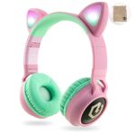 PowerLocus Wireless Bluetooth Headphones for Kids, Kid Headphone Over-Ear with LED Lights, Foldable Headphones with Microphone,Volume Limited,Wir