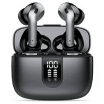 taopod Wireless Ear Buds, Wireless Earphones Bluetooth Earbuds Wth Mic Workout, Deep Bass CVC Noise Cancelling Headphones 40h Playtime IPX7 Water