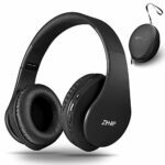 ZIHNIC Bluetooth Headphones Over-Ear, Foldable Wireless and Wired Stereo Headset Micro SD/TF, FM for Cell Phone,PC,Soft Earmuffs &Light Weight fo