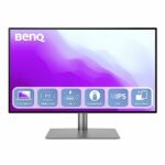 BenQ PD3220U Designer Monitor (AQCOLOR Technology, 32 inch, 4K UHD, P3 Wide Color, Thunderbolt 3, HDR, KVM, Compatible for MacBook Pro M1/M2), Bl