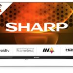 SHARP 24FH6KA 24-Inch HD Ready Frameless Android TV™ in Black with Active Motion 400, Chromecast, Google Assistant, Freeview Play, DTS Virtual:X,