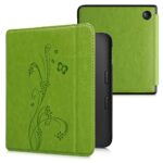 kwmobile Case Compatible with Kobo Libra 2 Case - eReader Cover - Butterfly Tendril Light Green