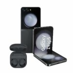 Samsung Galaxy Z Flip5, Unlocked Android Smartphone, 256GB Storage, Graphite, 3 Year Extended Warranty with Samsung Galaxy Buds2 Pro Wireless Ear