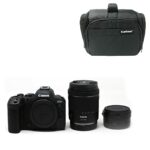 KamKorda Camera Bag + R6 Mark II Mirrorless Digital Camera Body + RF 24-105 f/4-7.1 IS STM Lens + R Mount Adapter, 24.2MP Full-Frame CMOS Sensor,