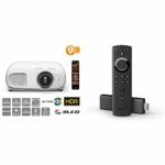 Epson EH-TW7000 3LCD, 4K PRO-UHD, 3000 Lumens, 500 Inch Display, Home Cinema, Streaming and Gaming Projector - White with Amazon Fire TV Stick wi