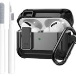 Airpods Pro 2 Case Cover Men Lock with Cleaning Kit, OTOPO Protective Cover with Cleaning Pen Compatible with Airpod Pro Case, Shockproof Rugged