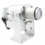 FDYD GOBO Light LED Logo GOBO Projector 50W GOBO Projector Advertising Logo Light with Custom Rotating Glass Gobos,Silver,50W