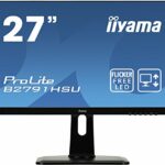 iiyama B2791HSU-B1 27 Inch TN LCD with Slim Bezel, 1ms, Full HD 1920x1080, 300 cd/m² Brightness , 1 x HDMI,1 x VGA, 1 x DisplayPort, 2 x USB 2 x