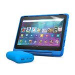 Fire HD 10 Kids Pro tablet (Sky Blue) + Kids Portable Charger (Blue) + NuPro Screen Protector (2-Pack)