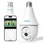 Little elf 4MP Bulb Security Camera, 2.5K Security Camera Outdoor Wireles, 360° CCTV Home WiFi Indoor Camera with Smart Motion Alarm and Tracking