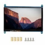 Display Screen, 7 Inch Small Portable LCD HDMI 1024x600 Ultra HD Display Screen Capacitive Touch Screen Support Backlight Control for Computer Mo