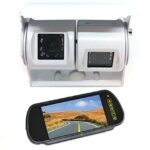Dolphin Automotive Motorhome Van Dual Twin 12v Commercial Reversing Reverse Rear View Parking Camera (Camera With 7" Mirror Monitor)