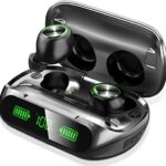 GNMN Wireless Earbuds Bluetooth Headphones,LED Power Display/200H Play Time/Button Control/IP7 Waterproof TWS Earphones in-Ear w/HD Mic Hi-Fi Ste