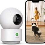 AOSU 2K QHD Indoor Camera with Motion Tracking, Security Camera Indoor Work with 5G/2.4G WiFi, Baby Monitor Supports 360° Pan-Tilt Scenes Preset,