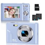 Sevenat Digital Camera Autofocus with 32G Memory Card FHD 1080P 48MP 16X Digital Zoom Easy to Use Portable Cameras for Photography for Kids Teena