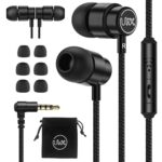 ULIX RIDER Wired Earbuds In-Ear Headphones, Earphones with Microphone, 5 Years Warranty, Ear Buds with Anti-Tangle, Braided Cable, 48 Ω Driver Ba