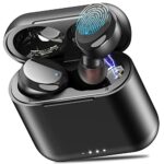 TOZO T6 True Wireless Earbuds Bluetooth Headphones Touch Control with Wireless Charging Case IPX8 Waterproof Stereo Earphones in-Ear Built-in Mic