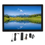 PUSOKEI 15.4 Inch Smart LED TV,Rechargeable Portable TV LCD Monitor With Tuner,Multimedia,Support Same Screen,for Camping,Kitchen,Car,Caravan