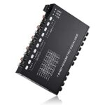 TOBWOLF 7-Band Car Audio Equalizer, Adjustable 7 Bands EQ Car Amplifier Graphic Equalizer with CD/AUX Input Select Switch, Front/Rear + Sub Outpu