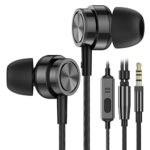 Earphones Wired In-Ear Headphones with Microphone and Pure Sound, Wired Earbuds with Strong Bass and Noise Isolating, 3.5mm Earphones for Samsung