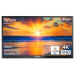 SYLVOX 75" Outdoor TV,4K HDR 10 Smart TV with Voice Remote,2000nits Dolby Audio IP55 Waterproof Chromecast,DVB-T2/S2/C&PAL, DTV/ATV, Bluetooth&Wi