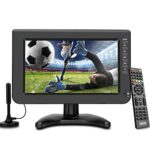 ZOSHING 10.1" Portable tv,with Freeview,Digital/Analogue Tuner,Rechargeable Battery,HMDI/USB/TF card slot and 12 Volt Car charger cable,Small TV
