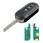 Heart Horse 433Mhz 3 Button with PCF7946 Chip Car Remote Key for Fiat 500 Doblo Qubo Grande Punto - Delphi BSI
