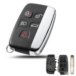 Heart Horse 5 button Range R0ver Key Cover Fob Shell Case Replacement for Land Rover Sport Evoque Range R0ver Discovery 4 Freelander LR4 2010-15