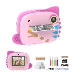 TIATUA Kids Camera Instant Print,Digital Camera for Kids with 20MP Dual Lens & 32G SD Card,No Ink Instant Camera & Video Camera,Photo Paper & Fun