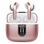 taopod Wireless Ear Buds, Wireless Earphones Bluetooth Earbuds Wth Mic Workout, Deep Bass CVC Noise Cancelling Headphones 40h Playtime IPX7 Water