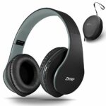 ZIHNIC Bluetooth Headphones Over-Ear, Foldable Wireless and Wired Stereo Headset Micro SD/TF, FM for Cell Phone,PC,Soft Earmuffs &Light Weight fo