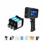 12.7mm Label Printer Smart Handheld Inkjet Printer Qr Bar Lot Code Logo Coding Machine for Glass (Color : Printer with 3 Ink, Size : 1)