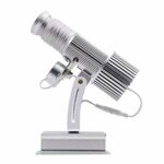 HD LED Logo Projector Light for Indoor Use, 35W Spotlight with Custom GOBO Projection Lamp for Hotel Restaurant Store Advertising Signs,Silver