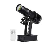 HD 35W LED GOBO Logo Projectors Advertising Light, Free Custom Pattern for Mall Store Car Wash Company Bar Restaurant Wedding (Black,IP20)