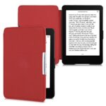 kalibri Case Compatible with Amazon Kindle Paperwhite - Real Leather Protective e-Reader Cover Case - Dark Red