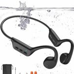sayrelances Swimming Headphones, Bone Conduction Headphones Built-in 32GB Memory, IPX8 Waterproof, Bluetooth 5.3, Open Ear Waterproof Headphones